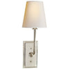 HULTON 1 LIGHT SCONCE WITH CRYSTAL BACKPLATE AND NATURAL PAPER SHADE