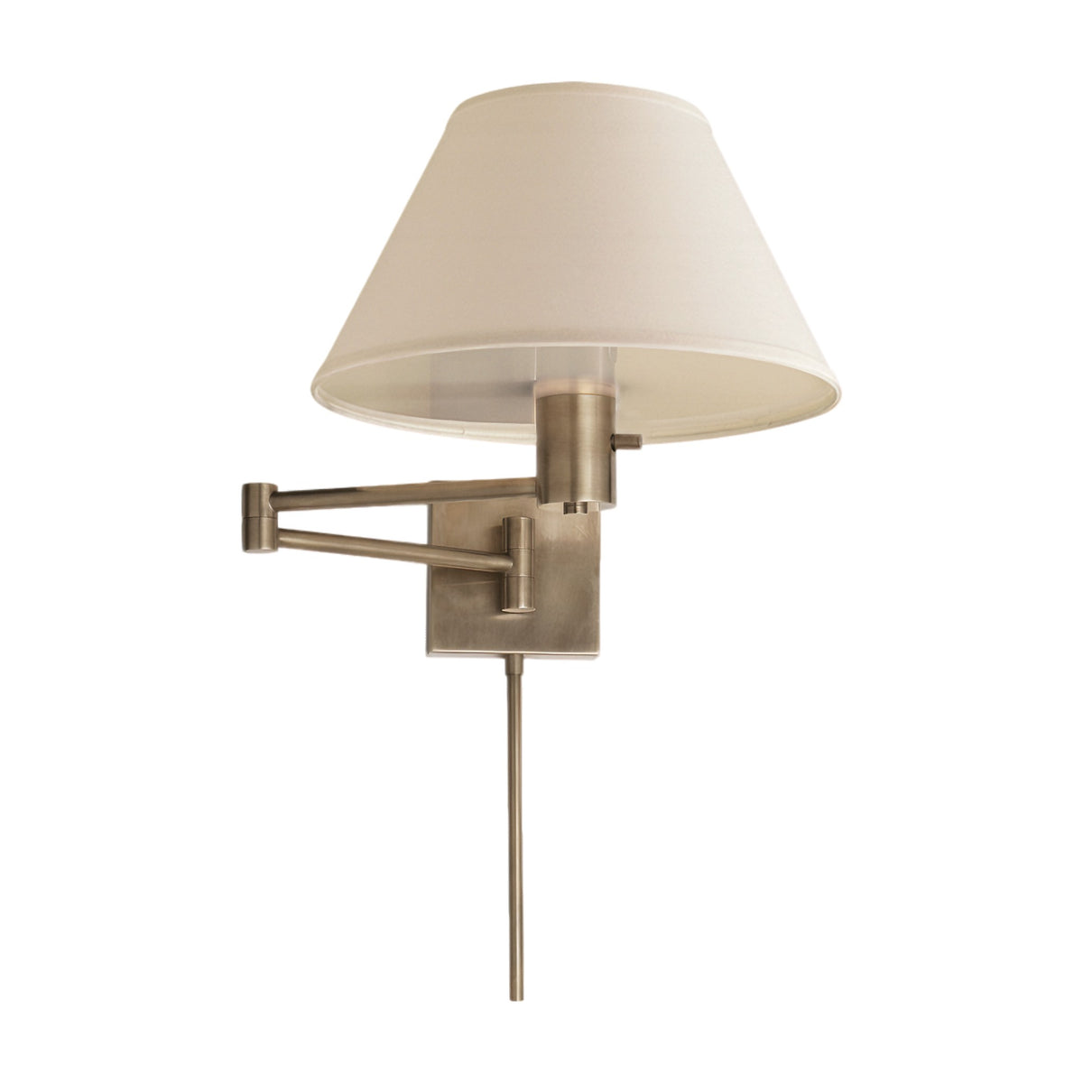 STUDIO CLASSIC 25-INCH SWING ARM WALL LAMP WITH LINEN SHADE