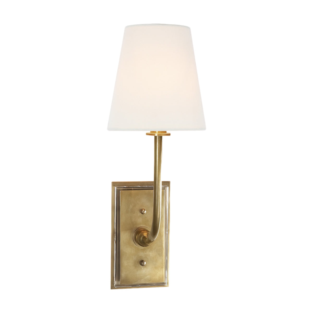 HULTON 1-LIGHT SCONCE WITH CRYSTAL BACKPLATE AND NATURAL PAPER SHADE