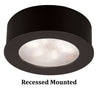 ROUND LEDme® BUTTON LIGHT 3000K WARM WHITE RECESSED OR SURFACE MOUNT
