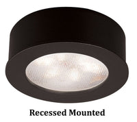 ROUND LEDme® BUTTON LIGHT 3000K WARM WHITE RECESSED OR SURFACE MOUNT