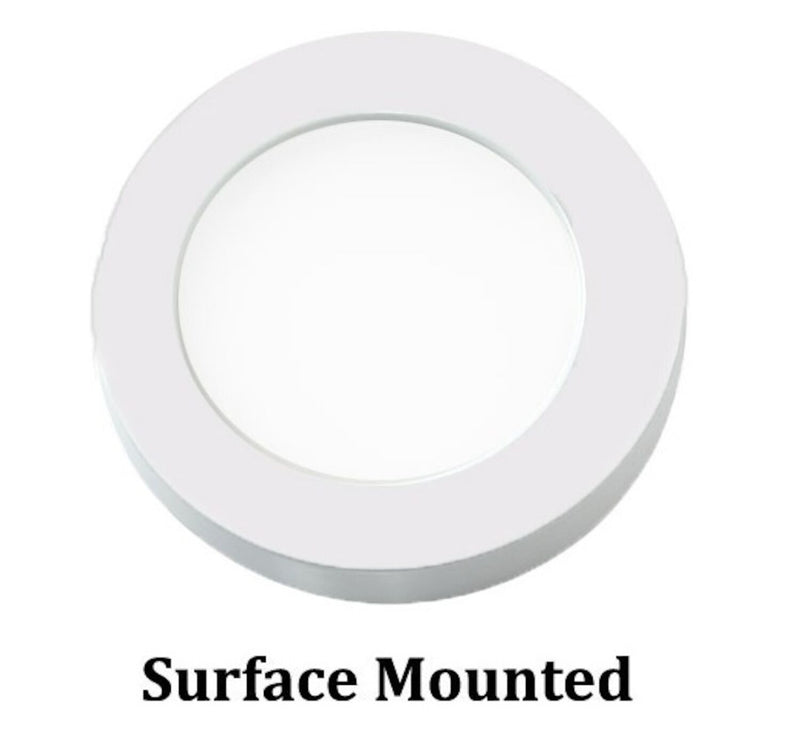 LED90 EDGE LIT BUTTON LIGHT RECESSED OR SURFACE MOUNT 2700K WARM WHITE