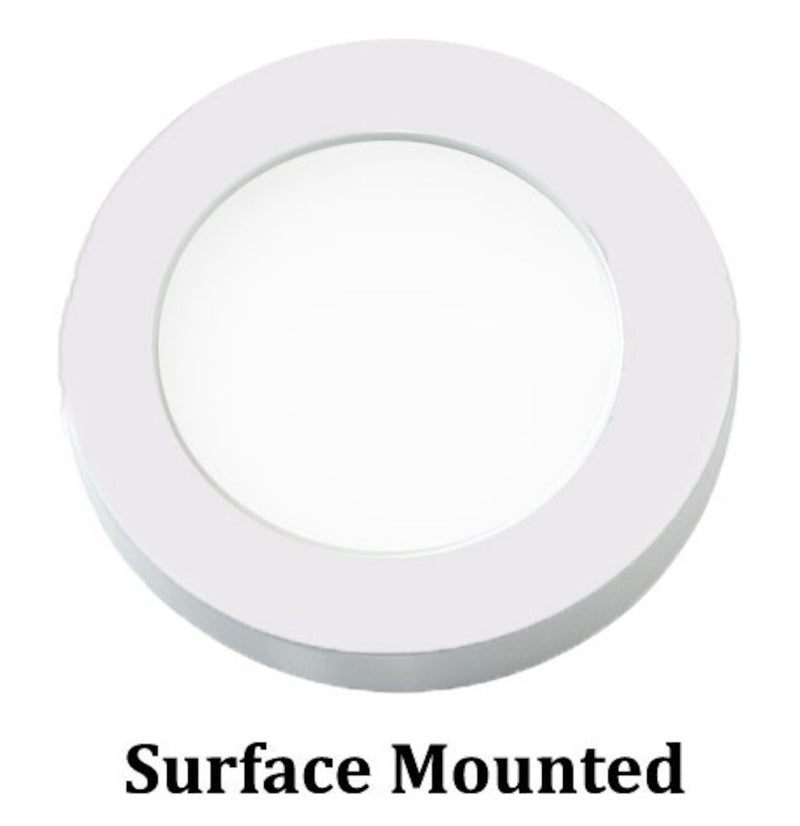 LED90 EDGE LIT BUTTON LIGHT RECESSED OR SURFACE MOUNT 3000K SOFT WHITE