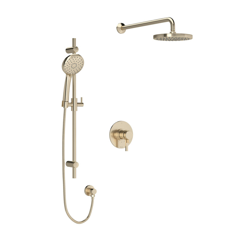 LOMBARDIA 1/2" THERMOSTATIC & PRESSURE BALANCE 3 FUNCTION SYSTEM TRIM WITH INTEGRATED VOLUME CONTROL