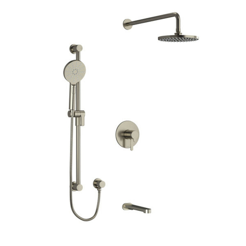 NIBI 1345 SHOWER KIT WITH HAND SHOWER, TUB SPOUT AND RAIN HEAD