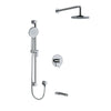 NIBI 1345 SHOWER KIT WITH HAND SHOWER, TUB SPOUT AND RAIN HEAD