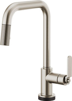 LITZE SMARTTOUCH® PULL-DOWN FAUCET WITH SQUARE SPOUT AND INDUSTRIAL HANDLE, Stainless Steel, large