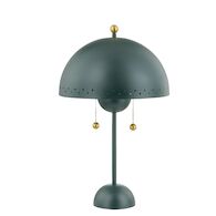 JOJO TABLE LAMP, Aged Brass/Soft Studio Green, medium