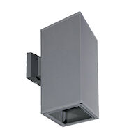 OUTDOOR WALL SQUARE DIRECT INDIRECT, Silver, medium