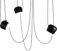 AIM LED PENDANT LIGHT (SET OF 3 WITH MULTICANOPY) BY RONAN AND ERWAN BOUROULLEC, Black, medium