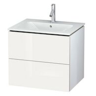 L-CUBE 24 3/8-INCH WALL-MOUNTED VANITY UNIT (CABINET ONLY), White High Gloss, medium