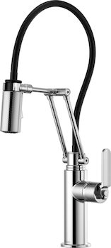 LITZE ARTICULATING FAUCET WITH INDUSTRIAL HANDLE, Chrome, large