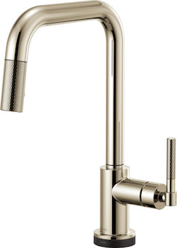 LITZE SMARTTOUCH® PULL-DOWN FAUCET WITH SQUARE SPOUT AND KNURLED HANDLE, Polished Nickel, large