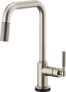 LITZE SMARTTOUCH® PULL-DOWN FAUCET WITH SQUARE SPOUT AND KNURLED HANDLE, Stainless Steel, large