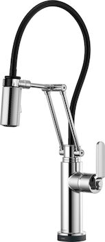 LITZE SMARTTOUCH® ARTICULATING FAUCET WITH INDUSTRIAL HANDLE, Chrome, large