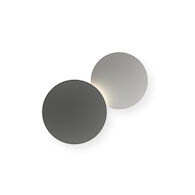 PUCK WALL ART DOUBLE 2700K LED WALL SCONCE LIGHT, 5481, Grey D1 and Grey L2, medium