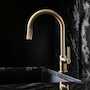 LITZE PULL-DOWN FAUCET WITH ARC SPOUT AND KNURLED HANDLE, Brilliance Luxe Gold, small