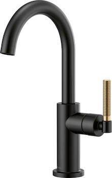 LITZE BAR FAUCET WITH ARC SPOUT AND KNURLED HANDLE, , large