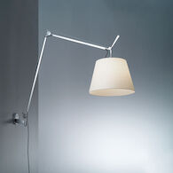 TOLOMEO MEGA WALL LAMP, Aluminum/Parchment, medium