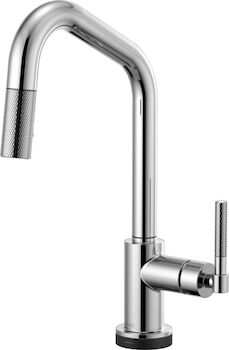 LITZE SMARTTOUCH® PULL-DOWN FAUCET WITH ANGLED SPOUT AND KNURLED HANDLE, Chrome, large