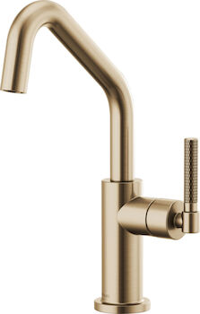LITZE BAR FAUCET WITH ANGLED SPOUT AND KNURLED HANDLE, Brilliance Luxe Gold, large