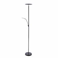 5021 LED TORCHIERE WITH READING LIGHT, Black, medium