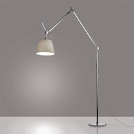 TOLOMEO MEGA FLOOR LAMP WITH 12-INCH DIFFUSER, Aluminum/Parchment, medium