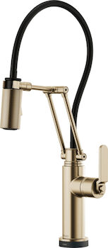 LITZE SMARTTOUCH® ARTICULATING FAUCET WITH INDUSTRIAL HANDLE, Brilliance Luxe Gold, large