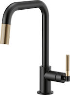 LITZE PULL-DOWN FAUCET WITH SQUARE SPOUT AND KNURLED HANDLE, Matte Black, medium