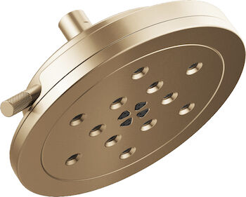 LITZE 4-FUNCTION RAINCAN SHOWER HEAD WITH H2OKINETIC® TECHNOLOGY, Brilliance Luxe Gold, large