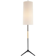 AERIN FRANKFORT 1-LIGHT 60-INCH FLOOR LAMP WITH LINEN SHADE, Aged Iron, medium