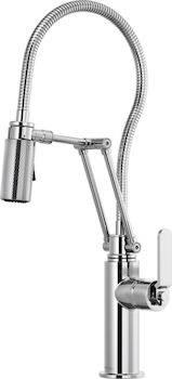 LITZE ARTICULATING FAUCET WITH FINISHED HOSE, Chrome, large
